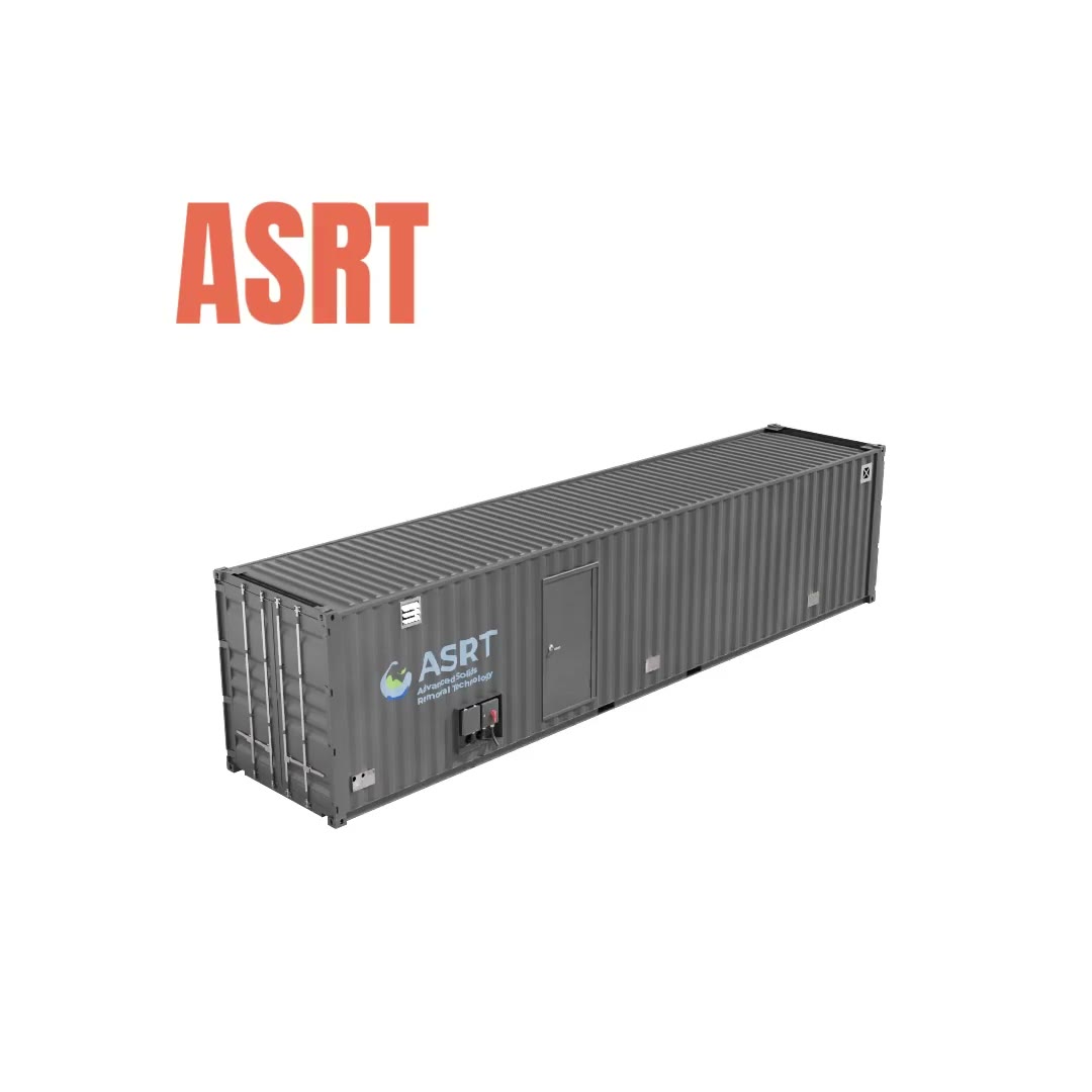3D rendering of the Clearflow ASRT 40-foot ISO ocean container treatment unit